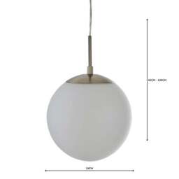 Hamptworth Dome Frosted Glass Pendant Light - thumbnail 5