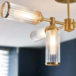 Vogue Bailey Art Deco 6 Light Semi Flush Ceiling Light - thumbnail 3
