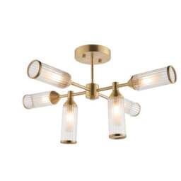 Vogue Bailey Art Deco 6 Light Semi Flush Ceiling Light - thumbnail 5