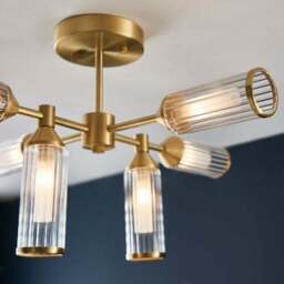 Vogue Bailey Art Deco 6 Light Semi Flush Ceiling Light - thumbnail 2