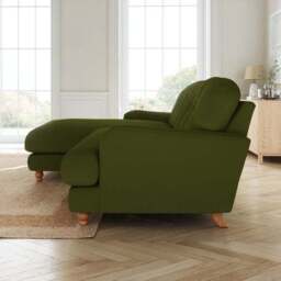 Martha Matte Plush Velvet Corner Chaise Sofa - thumbnail 2