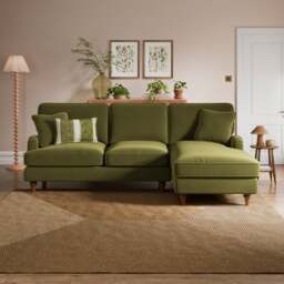Beatrice II Velvet Corner Chaise Sofa