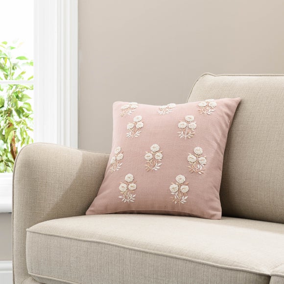 French Knot Floral Cushion Cover - image 1