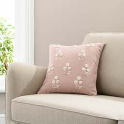 French Knot Floral Cushion Cover - thumbnail 1