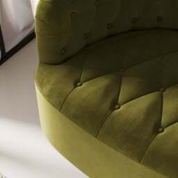 Elena Buttoned Swivel Chair - thumbnail 3