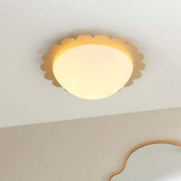 Scalloped Edge Bathroom Flush Ceiling Light - thumbnail 1
