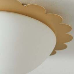 Scalloped Edge Bathroom Flush Ceiling Light - thumbnail 2