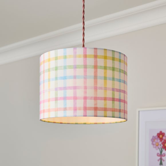 Rainbow Gingham Easy Fit Lamp Shade - image 1