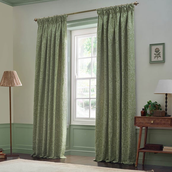 Morris & Co. Acorn Tonal Jacquard Pencil Pleat Curtains - image 1