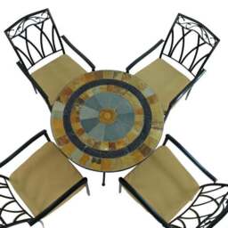Virginia 91cm Patio Table Set with 4 Austin Chairs - thumbnail 4