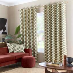 Avis Stripe Eyelet Curtains - thumbnail 2