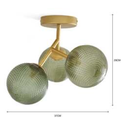 Cohen 3 Light Semi Flush Ceiling Light - thumbnail 6