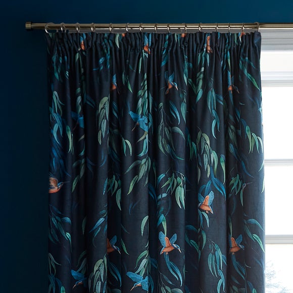 Natural History Museum Kingfisher Pencil Pleat Curtains - image 1