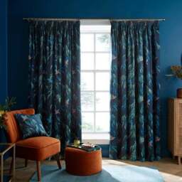 Natural History Museum Kingfisher Pencil Pleat Curtains - thumbnail 2