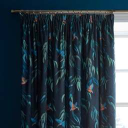 Natural History Museum Kingfisher Pencil Pleat Curtains - thumbnail 1