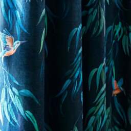 Natural History Museum Kingfisher Pencil Pleat Curtains - thumbnail 3