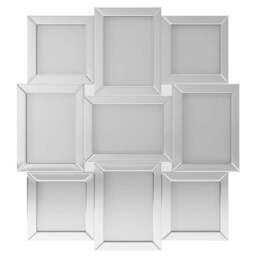 Silver Mirrored Multi Photo Frame - thumbnail 3