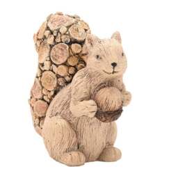Country Living Wood Effect Squirrel Ornament - thumbnail 3