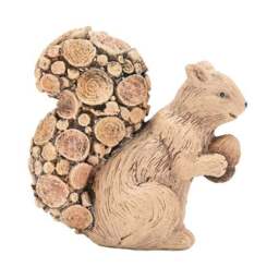 Country Living Wood Effect Squirrel Ornament - thumbnail 2