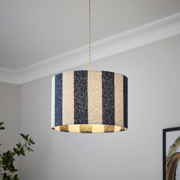 Beatrice Boucle Stripe Easy Fit Drum Lamp Shade - image 1