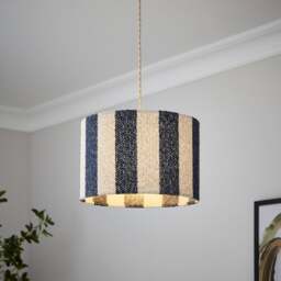 Beatrice Boucle Stripe Easy Fit Drum Lamp Shade