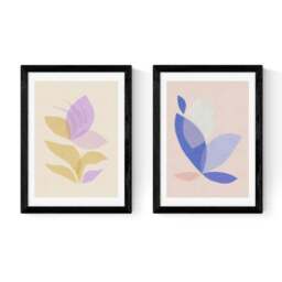 East End Prints Pastel Leaf Set of 2 Prints by Alisa Galitsyna - thumbnail 2