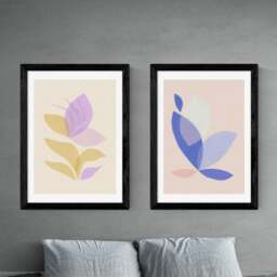 East End Prints Pastel Leaf Set of 2 Prints by Alisa Galitsyna - thumbnail 1