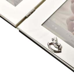 Bambino Silver Plated Double Photo Frame - thumbnail 3
