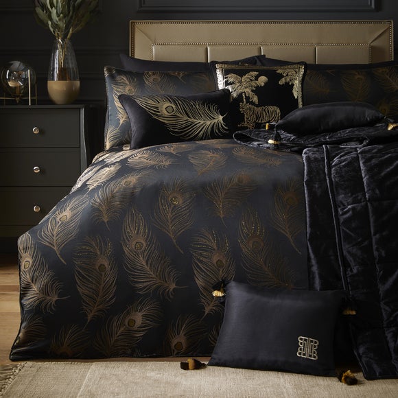 Laurence Llewelyn-Bowen Dandy Gold Duvet Cover and Pillowcase Set - image 1