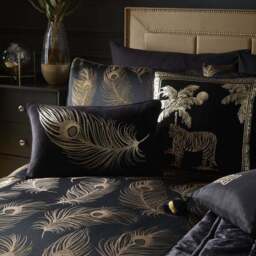 Laurence Llewelyn-Bowen Dandy Gold Duvet Cover and Pillowcase Set - thumbnail 3