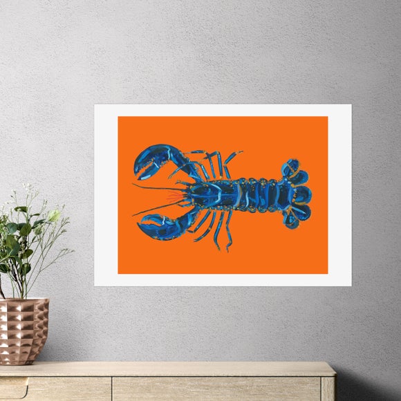 East End Prints Lobster on Orange by Alice Straker - image 1