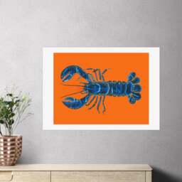 East End Prints Lobster on Orange by Alice Straker - thumbnail 1