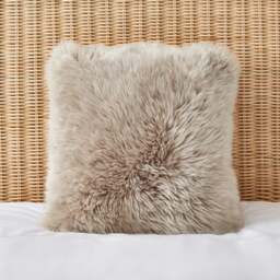 Dorma Natural Sheepskin Square Cushion - thumbnail 1