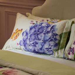 Idalia Floral 100% Cotton Duvet Cover and Pillowcase Set - thumbnail 2