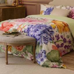Idalia Floral 100% Cotton Duvet Cover and Pillowcase Set - thumbnail 5
