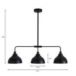 Galley 3 Light Diner Ceiling Light - thumbnail 6