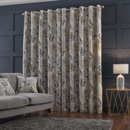 Leaf Jacquard Eyelet Curtains - thumbnail 4