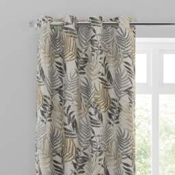 Leaf Jacquard Eyelet Curtains - thumbnail 1