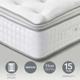Hotel 3000 Pocket Memory Foam Pillow Top Hybrid Mattress - thumbnail 1