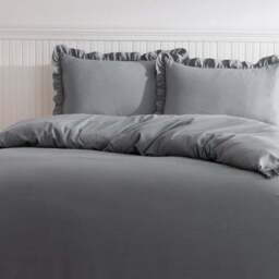 Briona Frilled Edge Duvet Cover & Pillowcase Set - thumbnail 3