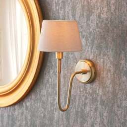 Vogue Roa Art Deco Wall Light with Ivory Circo Lamp Shade - thumbnail 2