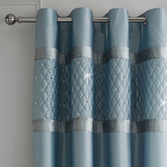 Catherine Lansfield Sequin Cluster Eyelet Curtains - image 1