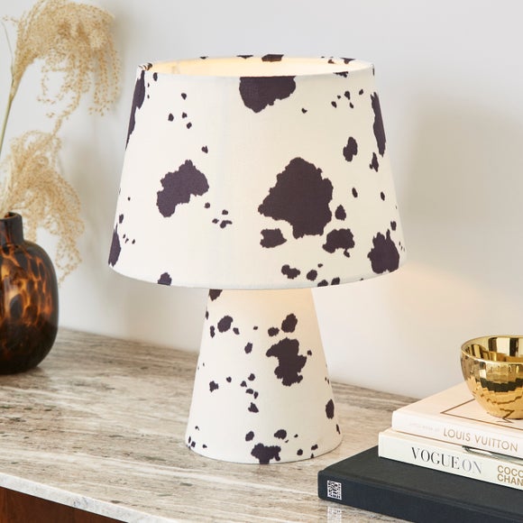Cow Print Velvet Table Lamp - image 1