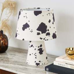 Cow Print Velvet Table Lamp - thumbnail 6