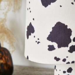 Cow Print Velvet Table Lamp - thumbnail 3