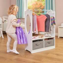 Liberty House Wooden Dress Up Unit With Storage Boxes - thumbnail 1