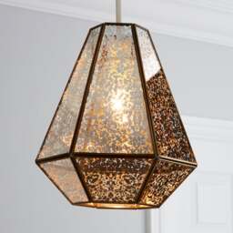 Bemus Mercury Glass Easy Fit Pendant Shade - thumbnail 1