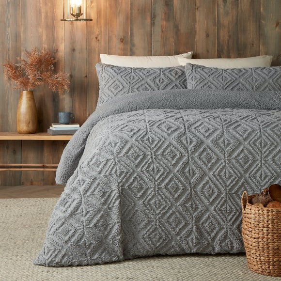 Fusion Geo Fleece Duvet Cover & Pillowcase Set - image 1