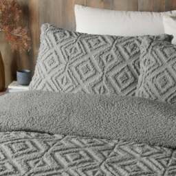 Fusion Geo Fleece Duvet Cover & Pillowcase Set - thumbnail 2