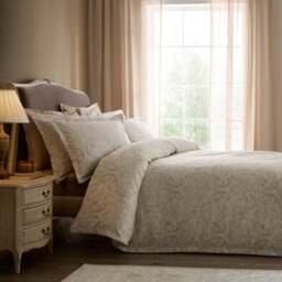 Dorma Rhaine 100% Cotton Jacquard Duvet Cover & Pillowcase Set - thumbnail 4